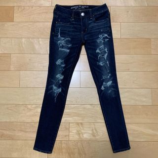 アメリカンイーグル(American Eagle)のアメリカンイーグル クラッシュスキニーデニム size US0S  CC10(スキニーパンツ)