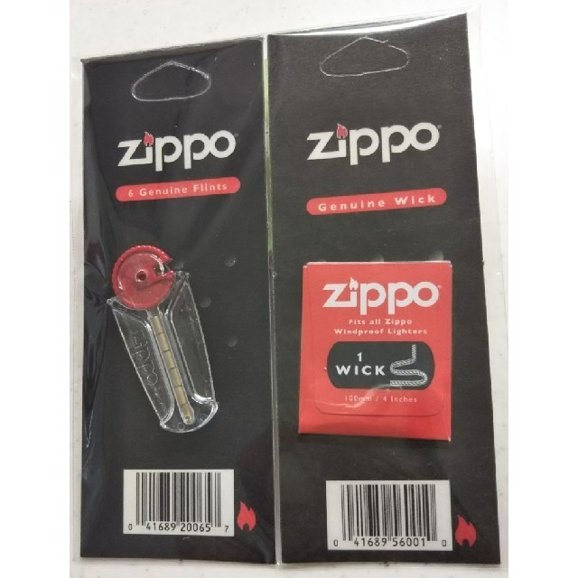 ZIPPO(ジッポー)のZippo ジッポ ウィック替え芯（１本入）& 着火石フリント（６石入）セット メンズのファッション小物(タバコグッズ)の商品写真