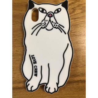 iPhone X シリコンケース 猫(iPhoneケース)