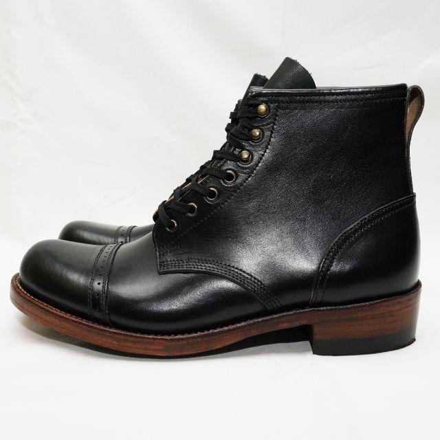 カーキ×インディゴ ダブルアールエル DOUBLERL バワリーブーツ BOWERY