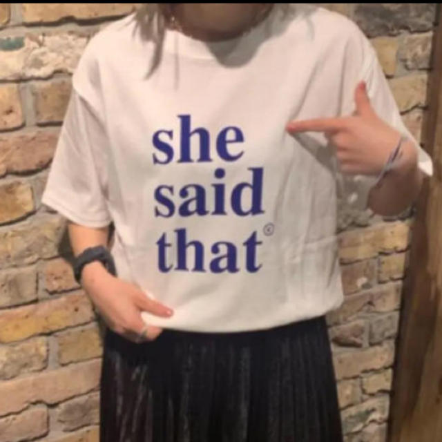 niko and...(ニコアンド)の新品未使用タグ付き‼️ニコアンド she said that コラボTシャツ レディースのトップス(Tシャツ(半袖/袖なし))の商品写真