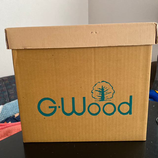 箱あり　G-wood 裁縫箱 木製 アンティーク ソーイング　ボックス