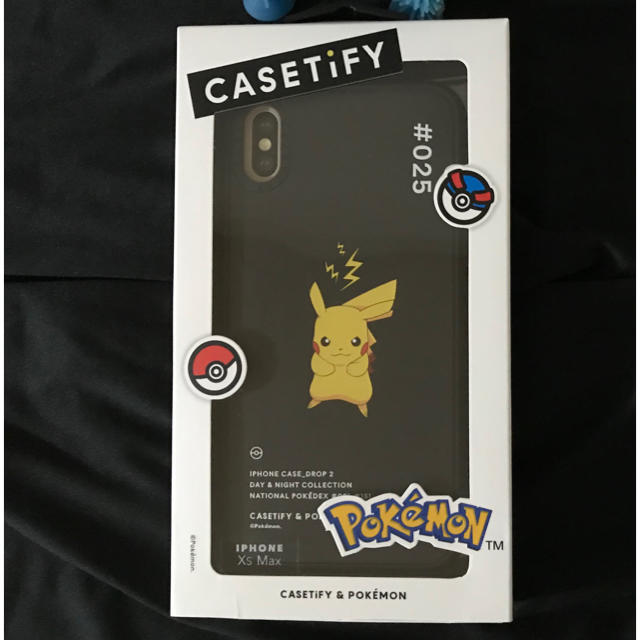 ポケモン(ポケモン)の【新品】CASETIFY iPhone Xs Max ポケモン ピカチュー 黒 スマホ/家電/カメラのスマホアクセサリー(iPhoneケース)の商品写真