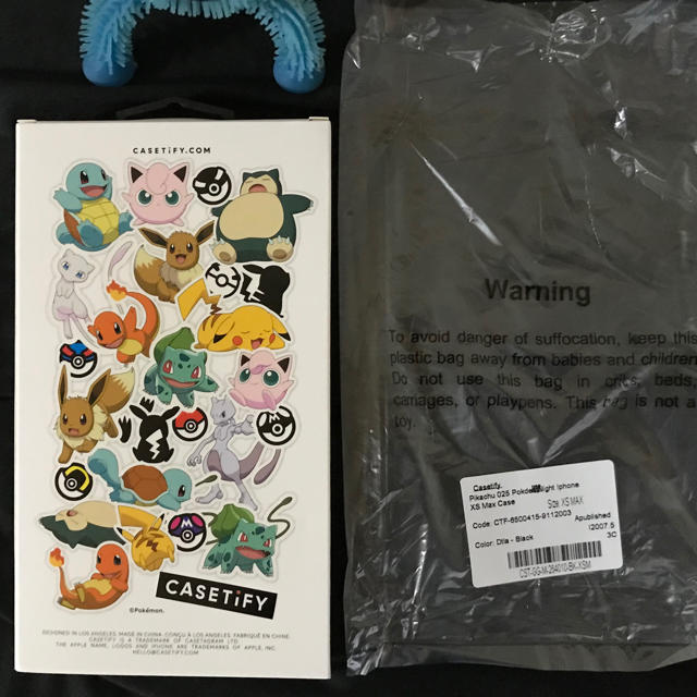 ポケモン(ポケモン)の【新品】CASETIFY iPhone Xs Max ポケモン ピカチュー 黒 スマホ/家電/カメラのスマホアクセサリー(iPhoneケース)の商品写真