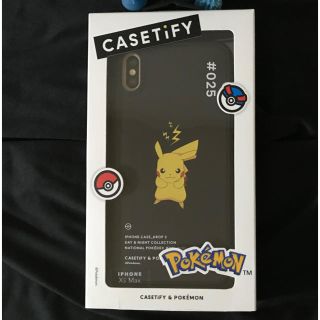 ポケモン(ポケモン)の【新品】CASETIFY iPhone Xs Max ポケモン ピカチュー 黒(iPhoneケース)