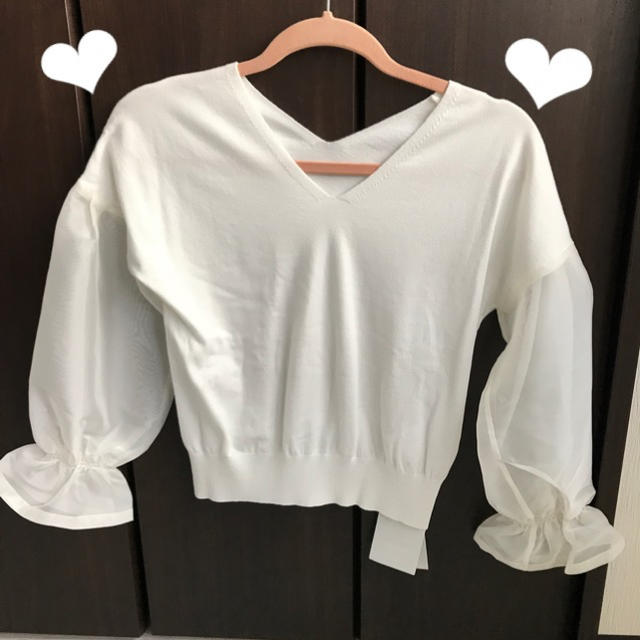 新品❤︎セルフォード❤︎ 袖シースルーニットプル 2