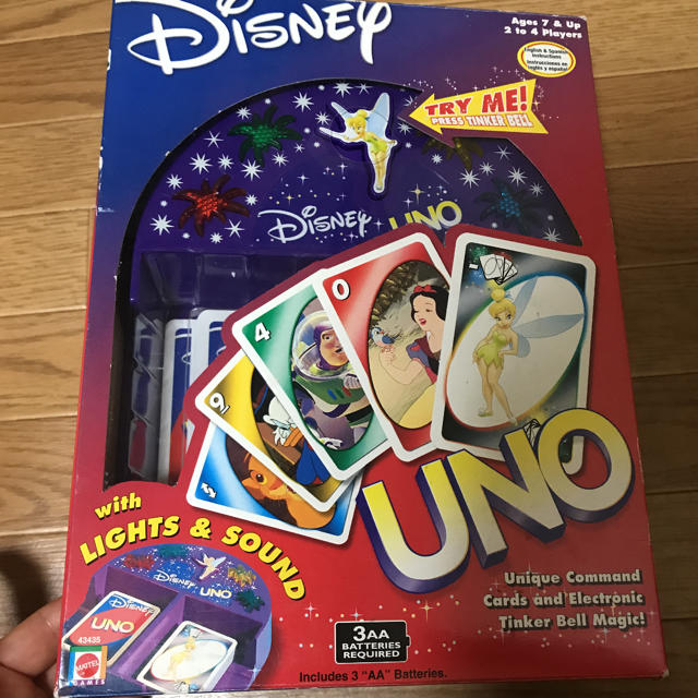 Disney(ディズニー)のUNO ディズニー ガードゲーム ウノ ティンカーベル ボードゲーム ピクサー エンタメ/ホビーのテーブルゲーム/ホビー(トランプ/UNO)の商品写真