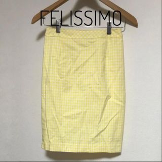 フェリシモ(FELISSIMO)のFELISSIMO タイトスカート ギンガムチェック 爽やか(ひざ丈スカート)