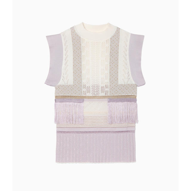 Mame Kurogouchi Sash Jacquard Knit Tops