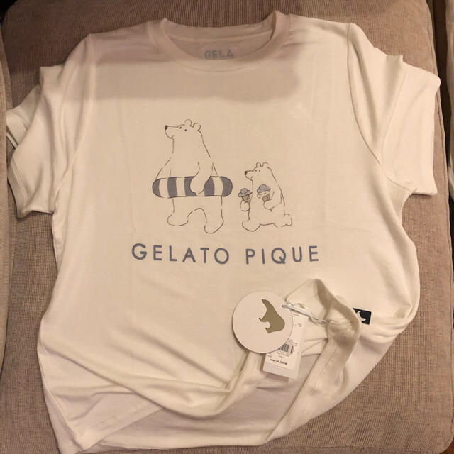 gelato pique(ジェラートピケ)のしろくまワンポイント冷感Tシャツ レディースのトップス(Tシャツ(半袖/袖なし))の商品写真