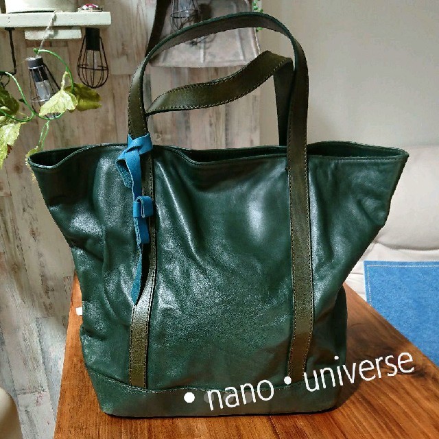 《美品!!》nano・universe Library 本革 トートバッグ39