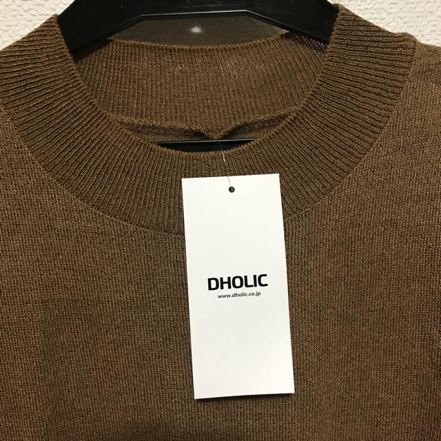 dholic(ディーホリック)のdholic DHOLIC 韓国 新品 未使用 ニット ノースリーブ ブラウン レディースのトップス(ニット/セーター)の商品写真