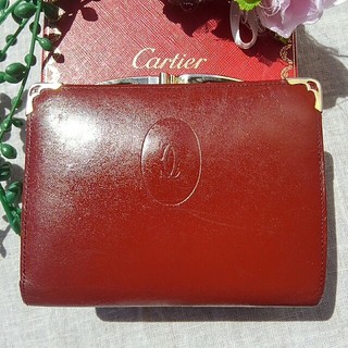 カルティエ(Cartier)のCartier マストライン　がま口　ボルドー(財布)