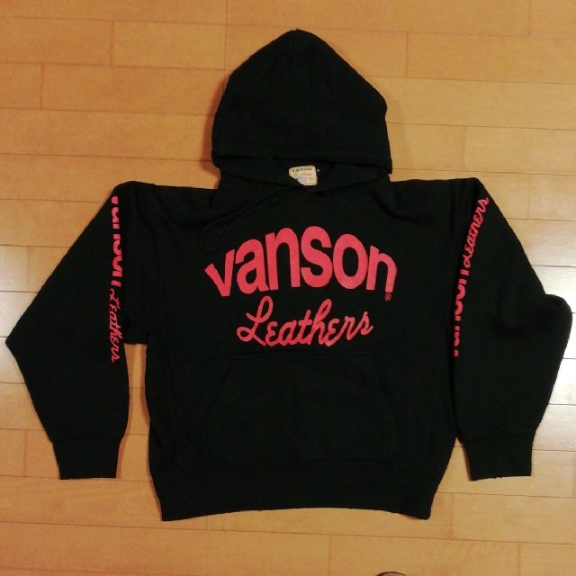 VANSON(バンソン)のバンソン　パーカー　ワンスター　ブラック　S メンズのトップス(パーカー)の商品写真