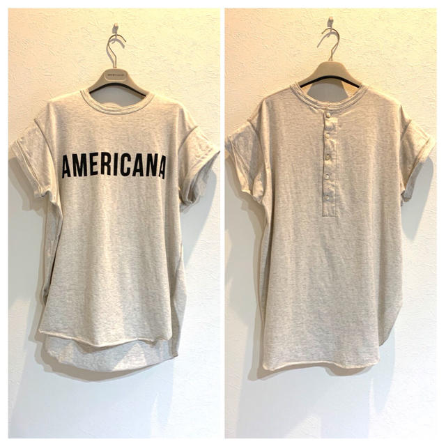 AMERICANA 18SS バックヘンリー ロゴTシャツ HENRY ☆美品☆