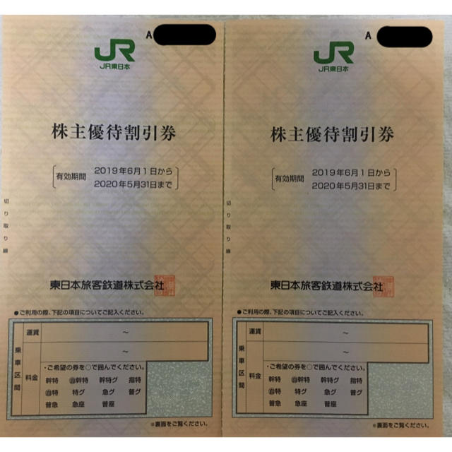 JR東日本株主優待 2枚 チケットの優待券/割引券(その他)の商品写真