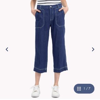 トミーヒルフィガー(TOMMY HILFIGER)のトミーヒルフィガー　ワイドパンツ　デニム(デニム/ジーンズ)