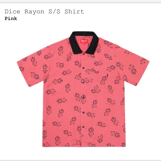 supreme Dice rayon shirtPinkピンクサイズ