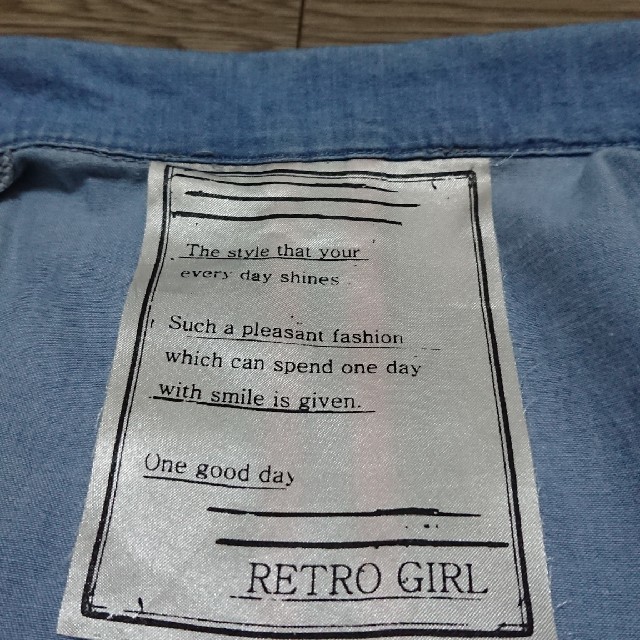 RETRO GIRL(レトロガール)のお値下げ致しました！RETRO GIRL  薄手カジュアルジャケット  デニム風 レディースのジャケット/アウター(テーラードジャケット)の商品写真