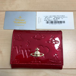 ヴィヴィアンウエストウッド(Vivienne Westwood)の【新品・正規品】ヴィヴィアンウエストウッド 折り財布 110 赤 エナメル(財布)