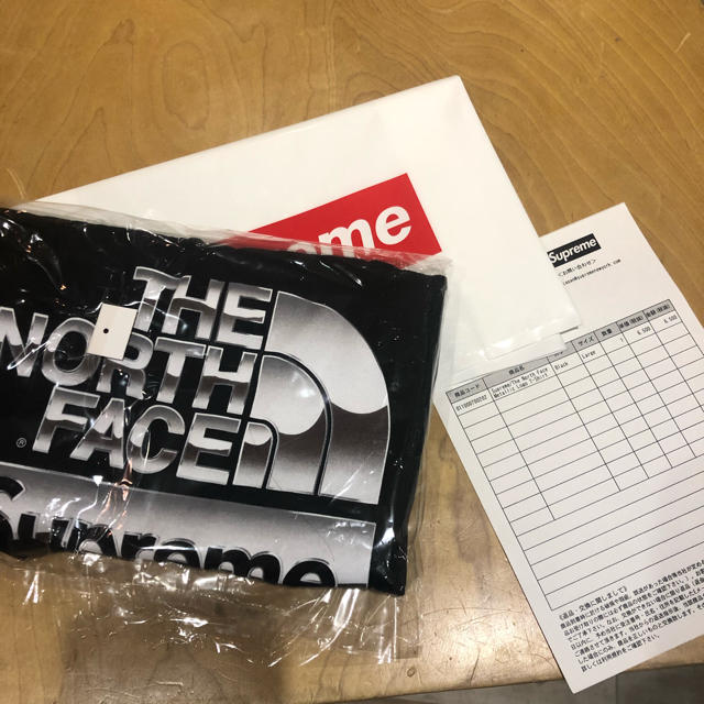 supreme north face metallic logo Tee Lメンズ