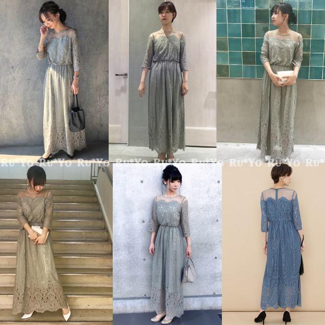 未使用【troisiemeCHACO 】チュール×パネルレースドレス