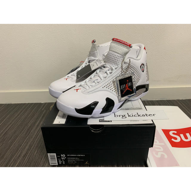 Supreme X Air Jordan 14 White / Red