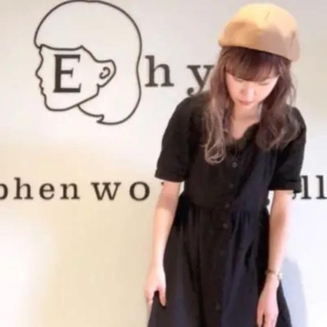 E hyphen world gallery(イーハイフンワールドギャラリー)のVネックフロントボタンワンピース レディースのワンピース(ひざ丈ワンピース)の商品写真