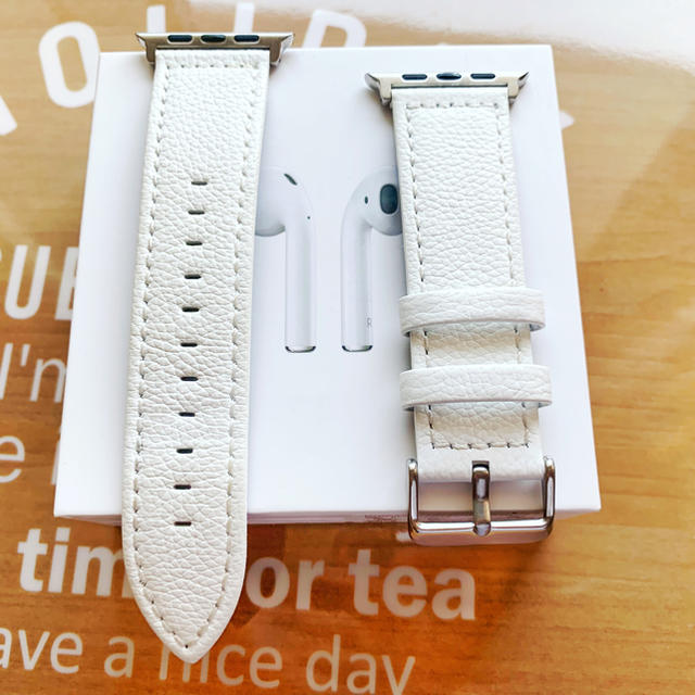 Apple Watch(アップルウォッチ)の【美品】Apple Watchベルト 40/44mm 替えベルト レザー メンズの時計(レザーベルト)の商品写真