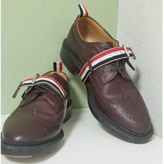 トムブラウン(THOM BROWNE)の美品レア！　THOM BROWNE トリコロールベルト付きシューズ　US9 　(ドレス/ビジネス)