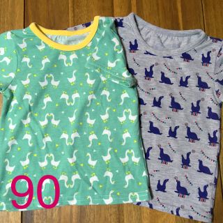 北欧風柄 Ｔシャツ 2枚セット 90(Tシャツ/カットソー)