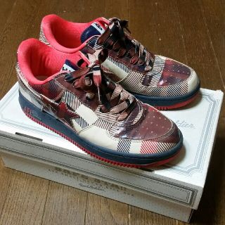 アベイシングエイプ(A BATHING APE)のBAPE ベイプスタ チェック 27.5cm(スニーカー)