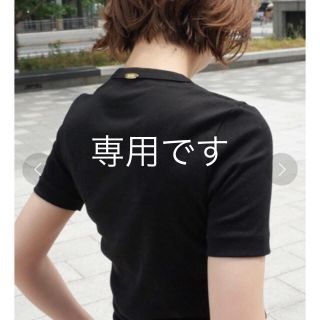 ドゥーズィエムクラス(DEUXIEME CLASSE)のDeuxieme Classe GIZA フライスTシャツ 黒 サイズ36(Tシャツ(半袖/袖なし))