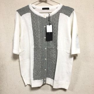 イーストボーイ(EASTBOY)の新品 グリーンノート半袖ニットカーデ(カーディガン)