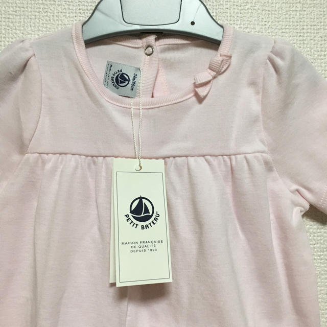 PETIT BATEAU(プチバトー)の新品 プチバトー Tシャツ カットソー ピンク 24m 18m 36m キッズ/ベビー/マタニティのベビー服(~85cm)(Ｔシャツ)の商品写真