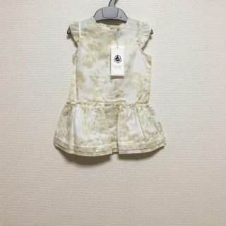 プチバトー(PETIT BATEAU)の新品 プチバトー ローズ プリント ワンピース 12m 6m 18m(ワンピース)