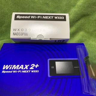 エヌイーシー(NEC)の□UQ　NEC Speed Wi-Fi NEXT WX03 クレードル付□(PC周辺機器)