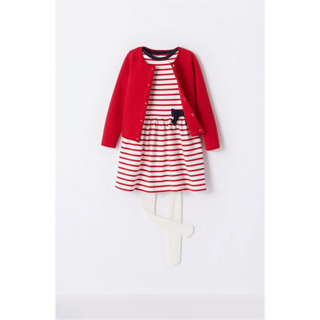 PETIT BATEAU(プチバトー)の新品 プチバトー マリニエール ワンピース 4ans 3ans 5ans キッズ/ベビー/マタニティのキッズ服女の子用(90cm~)(ワンピース)の商品写真