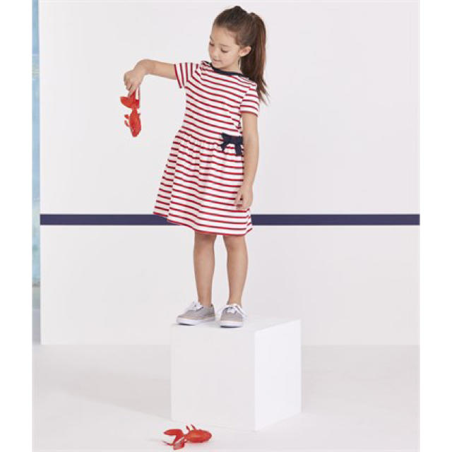 PETIT BATEAU(プチバトー)の新品 プチバトー マリニエール ワンピース 4ans 3ans 5ans キッズ/ベビー/マタニティのキッズ服女の子用(90cm~)(ワンピース)の商品写真