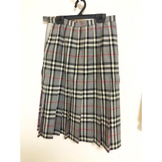 バーバリー(BURBERRY)のBurberry バーバリー チェックプリーツスカート(ひざ丈スカート)