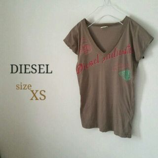 ディーゼル(DIESEL)のXS【DIESEL】ロゴ入Vネックシャツ(Tシャツ(半袖/袖なし))