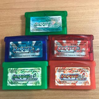 ゲームボーイアドバンス(ゲームボーイアドバンス)の専用「2」 GBA ポケットモンスター 5点セット(携帯用ゲームソフト)