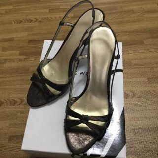 ナインウエスト(NINE WEST)のNINE WEST ナインウエスト サンダル 8M 約24.5 25 ブラウン(サンダル)