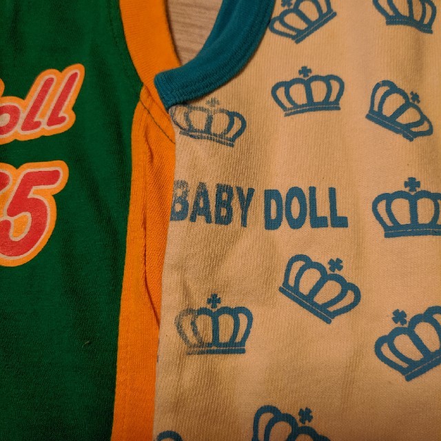 BABYDOLL(ベビードール)のBABY　DOLL　ロンパース90　２枚セット キッズ/ベビー/マタニティのキッズ服男の子用(90cm~)(Tシャツ/カットソー)の商品写真