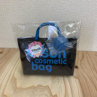 キットソン(KITSON)の値下げしました！【新品未使用】kitson コスメバッグ 黒&青(トートバッグ)