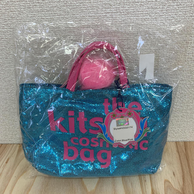 KITSON(キットソン)の値下げしました！【新品未使用】kitson コスメバッグ 青&ピンク レディースのバッグ(トートバッグ)の商品写真