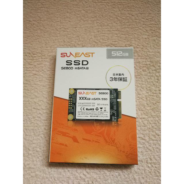 新品 未使用 SUNEAST SSD 512GB mSATA