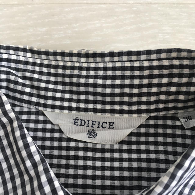 EDIFICE(エディフィス)のEDIFICE☆白×黒ギンガムチェックシャツ メンズのトップス(シャツ)の商品写真