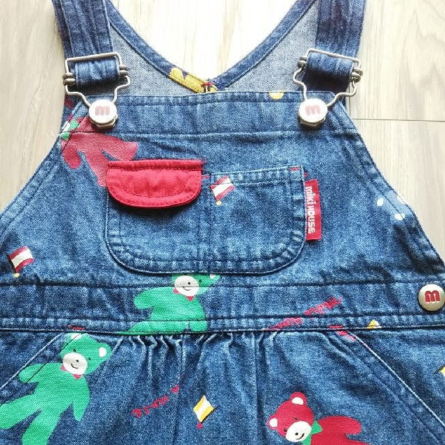 mikihouse(ミキハウス)のミキハウス カラフル☆ジャンスカ キッズ/ベビー/マタニティのキッズ服女の子用(90cm~)(ワンピース)の商品写真