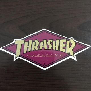 スラッシャー(THRASHER)の【縦4.8cm横10.5cm】THRASHER ダイヤモンドロゴステッカー(スケートボード)